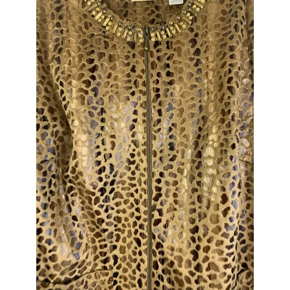 Alfred Dunner Women's Animal Print Jacket